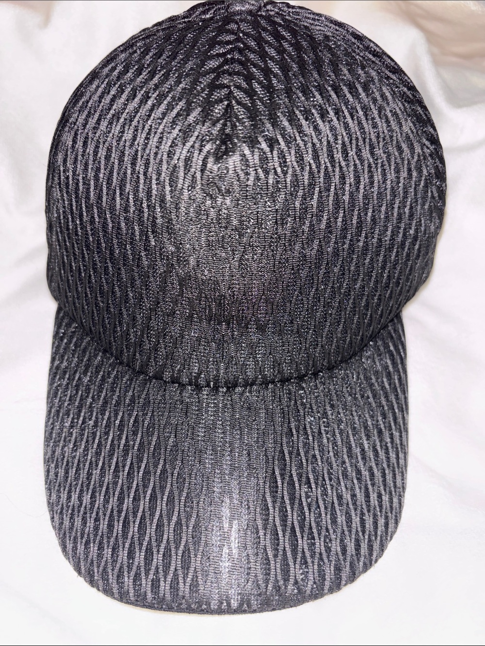 Textured Black Baseball Cap